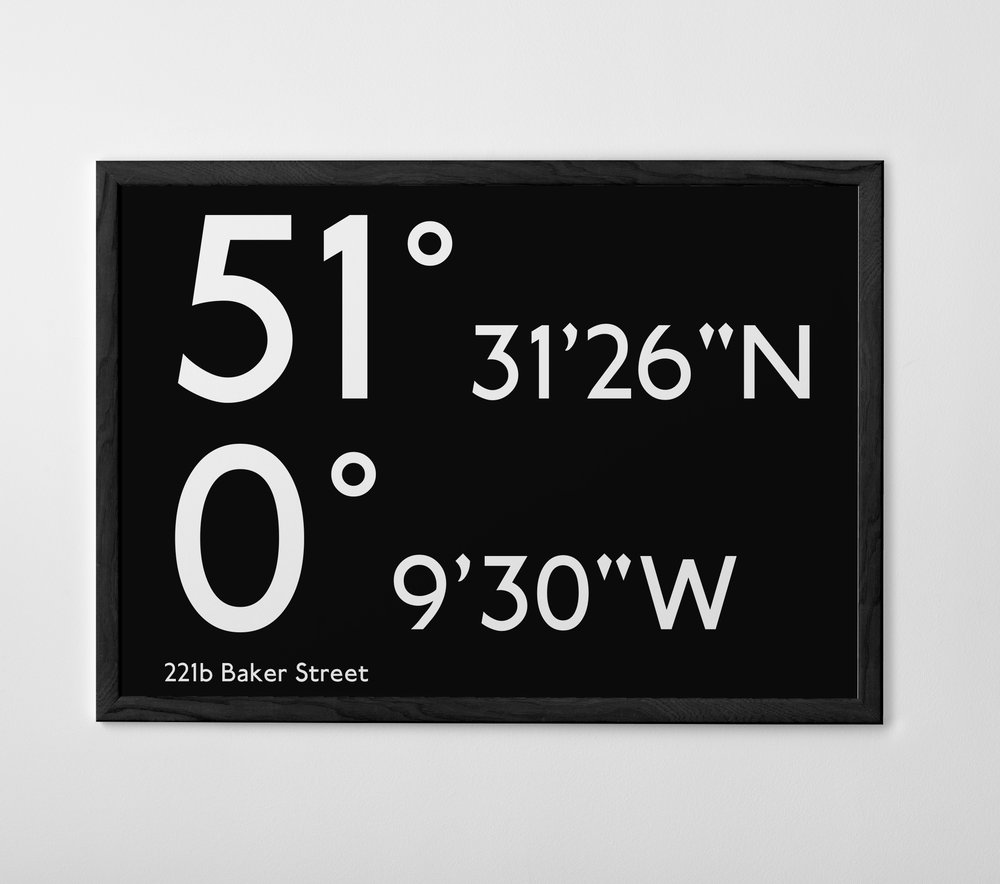 Personalised Coordinates Print, Poster or Canvas - Posterhaste