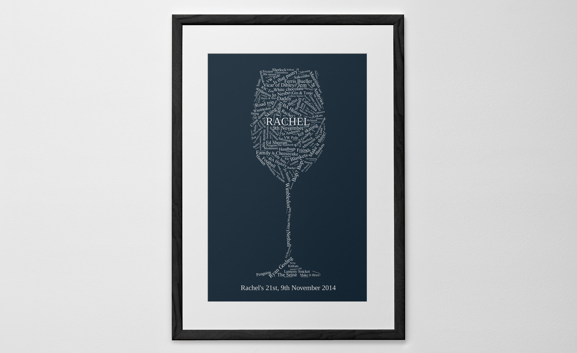 personalised word shape print poster or canvas posterhaste